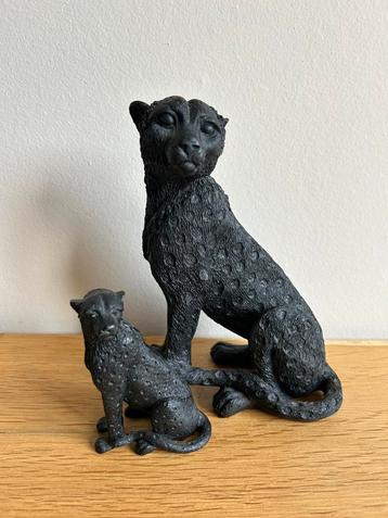 2 jaquar beeldjes deco zwart beschikbaar voor biedingen