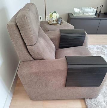 Bruine (taupe), fijne fauteuil 