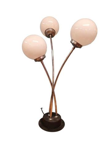 Vintage Bollenlamp Tafellamp Bureaulamp Lamp Bollen Chrome  beschikbaar voor biedingen