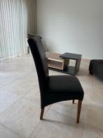 6 Zwarte Eetkamerstoelen - Gratis Af te Halen, Ophalen, Gebruikt, Zwart, Leer