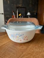 Vintage Pyrex England Jaren 80 blauwe Iris Schaal, Ophalen of Verzenden
