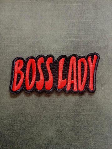 Patch strijkembleem boss lady beschikbaar voor biedingen