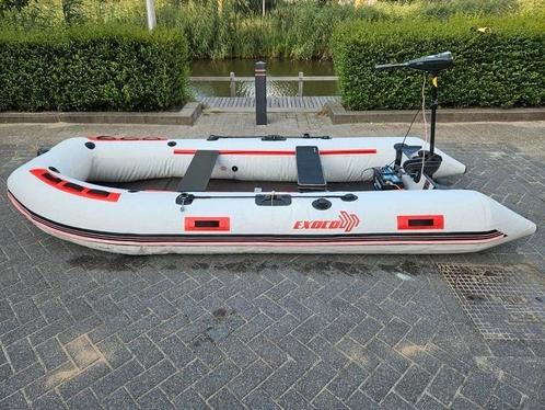 Rubberboot 3,70 m + Fluistermotor 55 lbs + 2x 100Ah accu's, Hobby en Vrije tijd, Overige Hobby en Vrije tijd, Gebruikt, Ophalen
