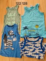 4 gilet hemdje maat 122 128 blauw groen, Gebruikt, H&M, Ophalen of Verzenden, Shirt of Longsleeve