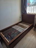 Bed Malm 1 persoons bruin, Ophalen of Verzenden, Zo goed als nieuw, Tweepersoons, Hout