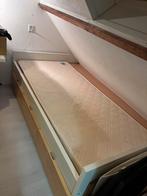 Eenpersoonsbed 90x200 met 3 grote laden, Ophalen, 90 cm, Eenpersoons, Wit