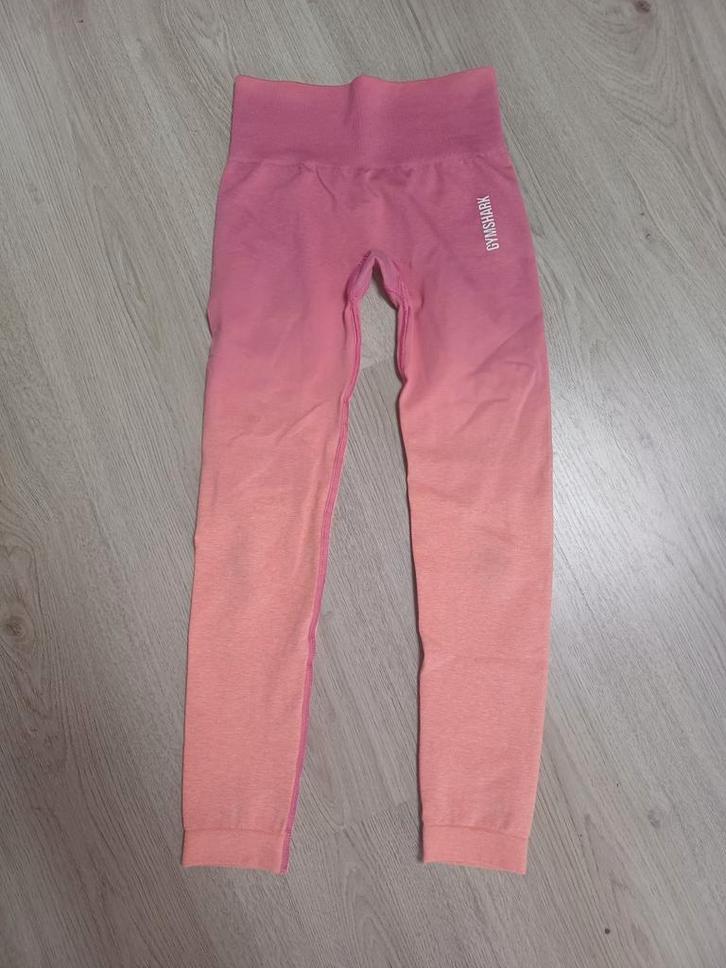 Gymshark Legging XS, Kleding | Dames, Sportkleding, Zo goed als nieuw, Fitness of Aerobics, Maat 34 (XS) of kleiner, Roze, Ophalen of Verzenden