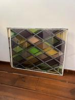 2 glas in lood panelen/ramen, Doe-het-zelf en Verbouw, Glas en Ramen, Ophalen, Gebruikt, Glas in lood, Minder dan 80 cm