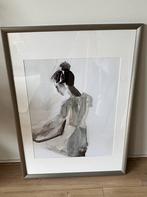 Schilderij vrouw, Ophalen, Kunststof, Zo goed als nieuw, 75 cm of meer