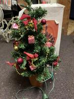 Mini kunst kerstboom met decoratie en lampjes, Ophalen of Verzenden, Zo goed als nieuw