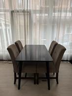 Zwarte eettafel, Huis en Inrichting, Ophalen, 100 tot 150 cm, 50 tot 100 cm, Zo goed als nieuw