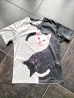 t shirt dames yin en yang katten zo leuk maar xs als nieuw, Ophalen, Overige kleuren, Zo goed als nieuw, Korte mouw