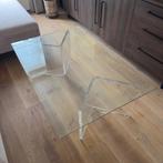 Vintage glazen salontafel 120x80cm, Huis en Inrichting, Tafels | Salontafels, 50 tot 100 cm, Minder dan 50 cm, Glas, 100 tot 150 cm