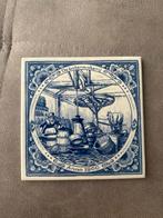 Delfts Blauw Tegeltje - De Botermakerij Anno 1900, Antiek en Kunst, Ophalen of Verzenden