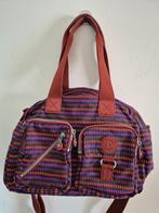 Tas46 - Oranje-paarse Kipling tas (1), Verzenden, Zo goed als nieuw, Oranje, Kipling