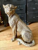 Panter Luipaard Tijger beeld goud kleurig Groot Vintage WoW, Verzamelen, Verzenden, Zo goed als nieuw, Dier