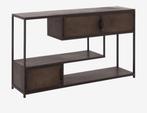 Goossens Cas sidetable Metaal, Huis en Inrichting, Tafels | Sidetables, 25 tot 50 cm, 100 tot 150 cm, Rechthoekig, Ophalen of Verzenden