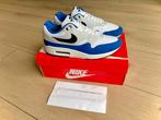 Nike Air Max 1  White/Black - Deep Royal Blue, Blauw, Nike, Ophalen of Verzenden, Sneakers of Gympen