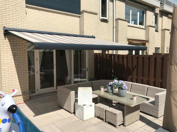 Rainbow Ibiza Plus + Dickson doek +  z.g.a.n RTS Motor, Tuin en Terras, Zonneschermen, Gebruikt, Knikarmscherm, 150 tot 300 cm