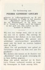 Pierre G. Goulmy 1886 Den Bosch + 1968 Vught, 81 jaar, Verzenden