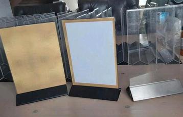 A5 display metalen voet, acrylglas 55 x (prijs per stuk ) beschikbaar voor biedingen