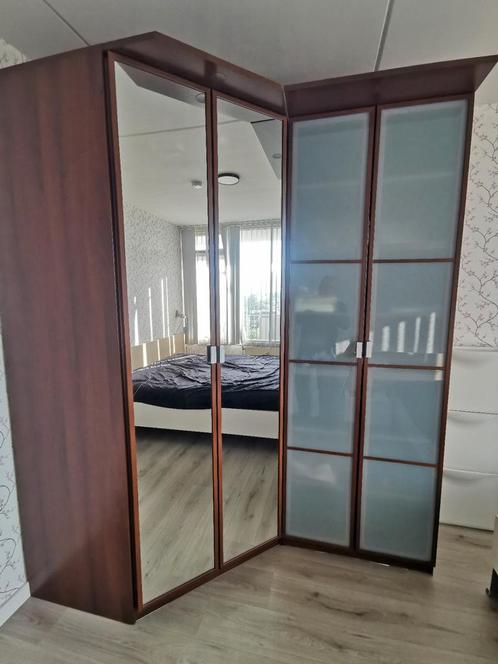 Ikea Hopen Pax hoekkast met spiegeldeuren, Huis en Inrichting, Kasten | Kledingkasten, Zo goed als nieuw, 200 cm of meer, 200 cm of meer
