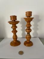 Olijfhouten Kandelaars uit Israël, Gebruikt, Bruin, Ophalen of Verzenden, Hout