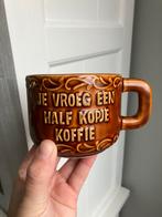 Je vroeg een half kopje koffie mok halve bruin vintage stijl, Ophalen of Verzenden, Zo goed als nieuw, Overige stijlen, Kop(pen) en/of Schotel(s)