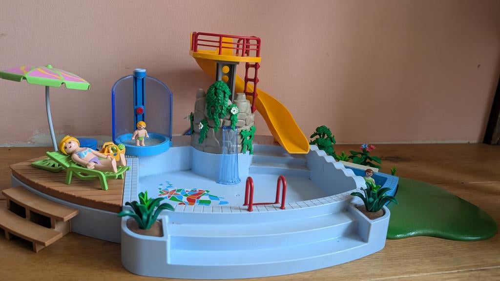 Playmobil set zwembad 4858, Kinderen en Baby's, Speelgoed | Playmobil, Ophalen of Verzenden, Zo goed als nieuw