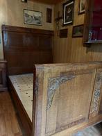 Antiek eiken bed +/- 1920 Jugendstil/Art Deco stijl., Antiek en Kunst, Ophalen