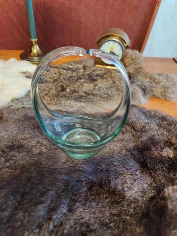 Vintage Glazen Zwanen Mandje - Perfecte Staat! beschikbaar voor biedingen