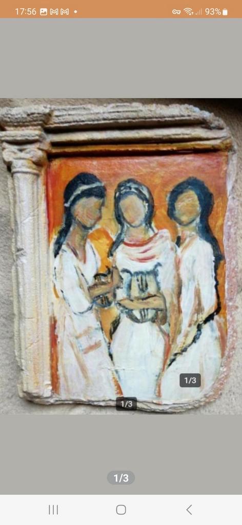 Stenen Kunstwerk - Drie Vrouwen, Antiek en Kunst, Kunst | Overige Kunst, Ophalen of Verzenden
