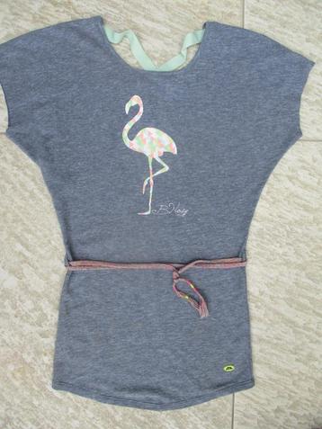 B. Nosy jurk blauw jurkje flamingo maat 134 