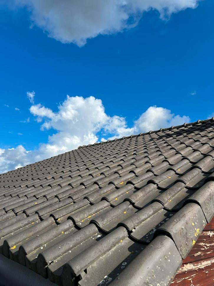140m2 Grote Partij Donker Grijze Dakpannen (Van Oord), Doe-het-zelf en Verbouw, Dakpannen en Dakbedekking, Gebruikt, Dakpannen