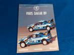 Peugeot 405 Paris – Dakar 1989 folder / Miniposter, Ophalen of Verzenden, Zo goed als nieuw, Peugeot