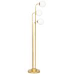 Moderne Vloerlamp met 3 Lampenkappen, met Voetschakelaar, Nieuw, Ophalen of Verzenden, Glas, Homcom
