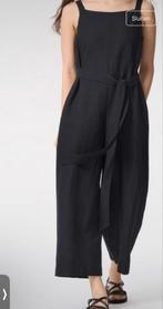 Uniqlo zwarte linnen jumpsuit, pak, overgooier maat S/M, Zwart, Ophalen of Verzenden, Zo goed als nieuw, Maat 36 (S)