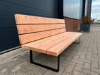 Houten Tuinbank met Metalen Frame, ., 3 zitplaatsen, Bank, Nieuw