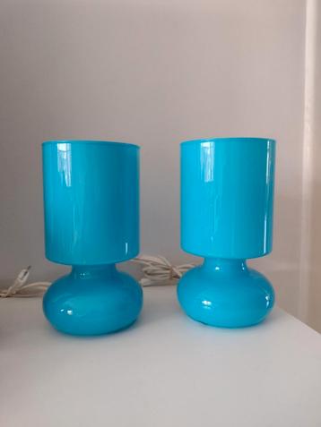 Vintage IKEA Lykta Lamp - Blauw Glas beschikbaar voor biedingen