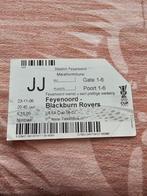Kaartje feyenoord-blackburn rovers 23-11-2006, Ophalen of Verzenden, Feyenoord, Poster, Plaatje of Sticker
