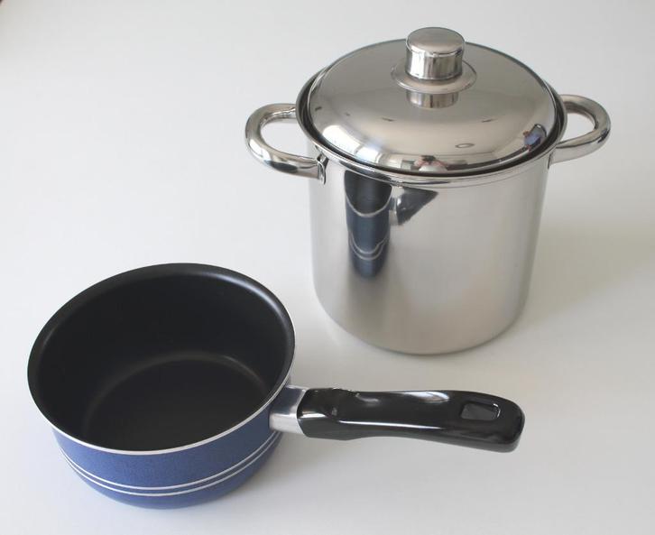 (camping) pannenset, Huis en Inrichting, Keuken | Potten en Pannen, Zo goed als nieuw, Pannenset, Aluminium, Ophalen