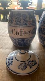 ANTIEK 1891-1910 DUITS WARE BLAUWE UIEN VATVORMIGE KOFFIEBUS, Antiek en Kunst, Antiek | Keramiek en Aardewerk, Ophalen of Verzenden