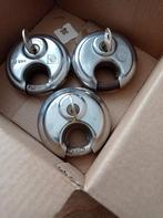 4 Ronde discus sloten, discusSlot containerslot, Ophalen of Verzenden, Zo goed als nieuw, Overige typen