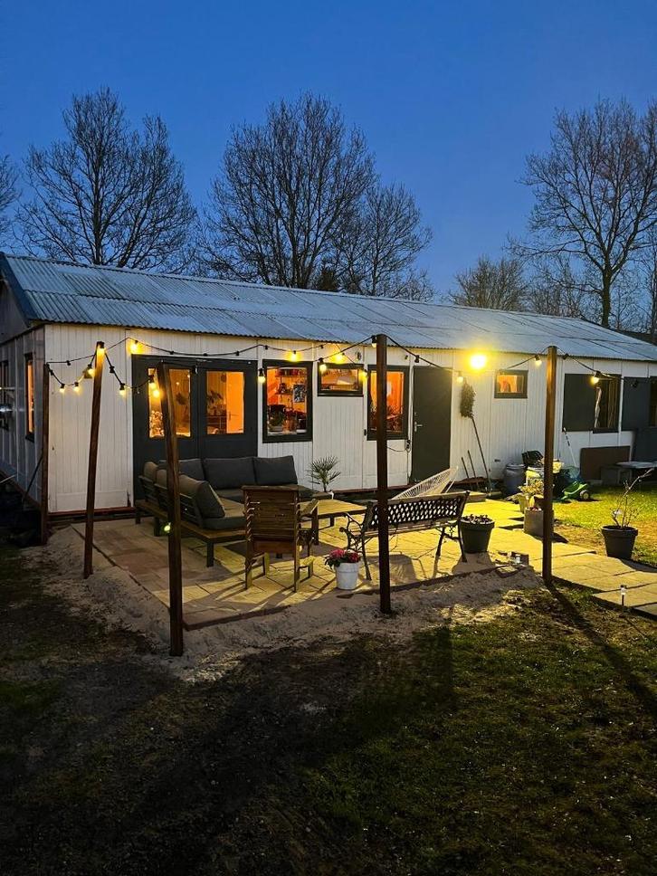 Schottenkeet woonunit 7x15m compleet tijdelijke woonruimte, Doe-het-zelf en Verbouw, Bouwketen en Schaftketen, Gebruikt, Ophalen