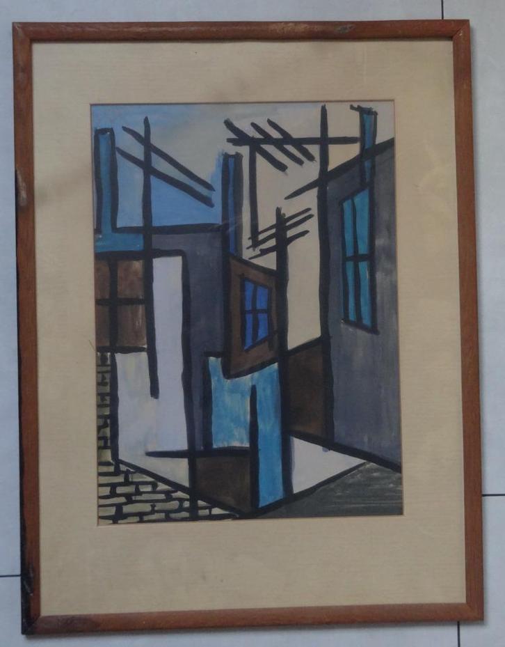 TWEE SCHILDERIJEN * GEMENGDE TECHNIEK *, Antiek en Kunst, Kunst | Schilderijen | Klassiek, Verzenden