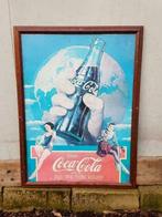 Vintage Coca Cola poster uit 1982, mooi ingelijst., Verzamelen, Ophalen, Met lijst, A1 t/m A3, Reclame