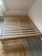 Houten Bed 160x200 cm (evt inclusief Emma matras), Huis en Inrichting, Slaapkamer | Bedden, Ophalen, Gebruikt, Bruin, Tweepersoons