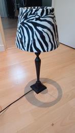 Tafellamp zebra met stekker en schakelaar, Huis en Inrichting, Lampen | Tafellampen, Ophalen, 50 tot 75 cm, Metaal, Afrikaans, zebra