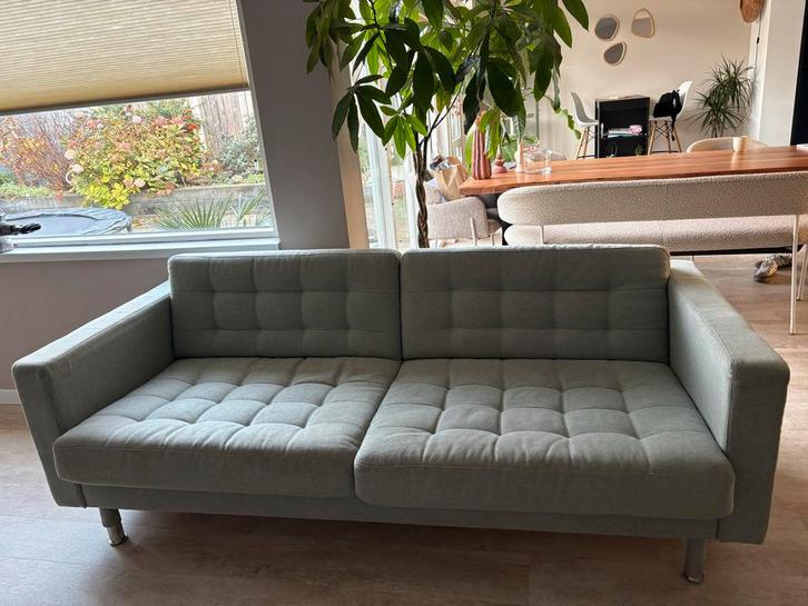 Ikea Landskrona Bank - Mintgroen - 3-zits, Huis en Inrichting, Banken | Bankstellen, Zo goed als nieuw, Rechte bank, Driepersoons