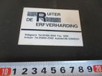 sticker Wijtgaard Irnsum RUITER de erfverharding, Ophalen, Zo goed als nieuw, Sticker